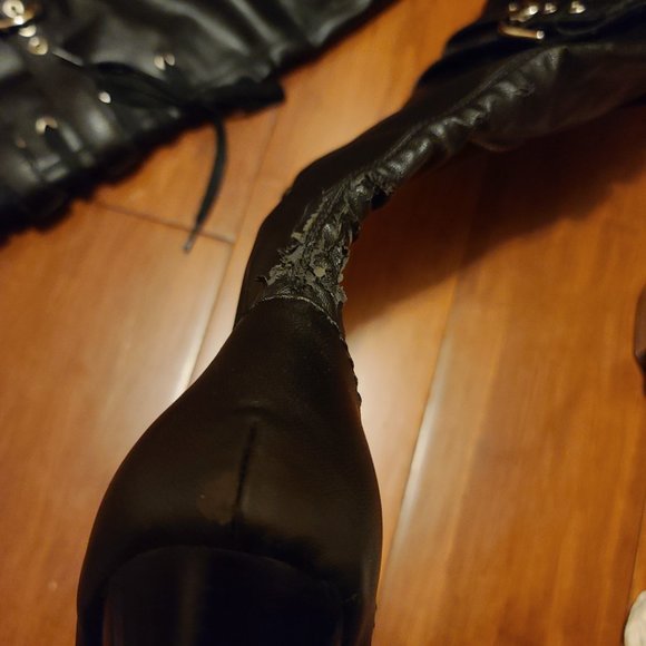 Black Bebe Over-The-Knee Stiletto Boots Women's size 7 - Picture 13 of 15